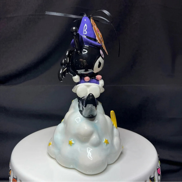 Blue Sky ClayWorks Sanrio Hello Kitty Kuromi Halloween Witch Ceramic Moon Figure - Picture 6 of 14